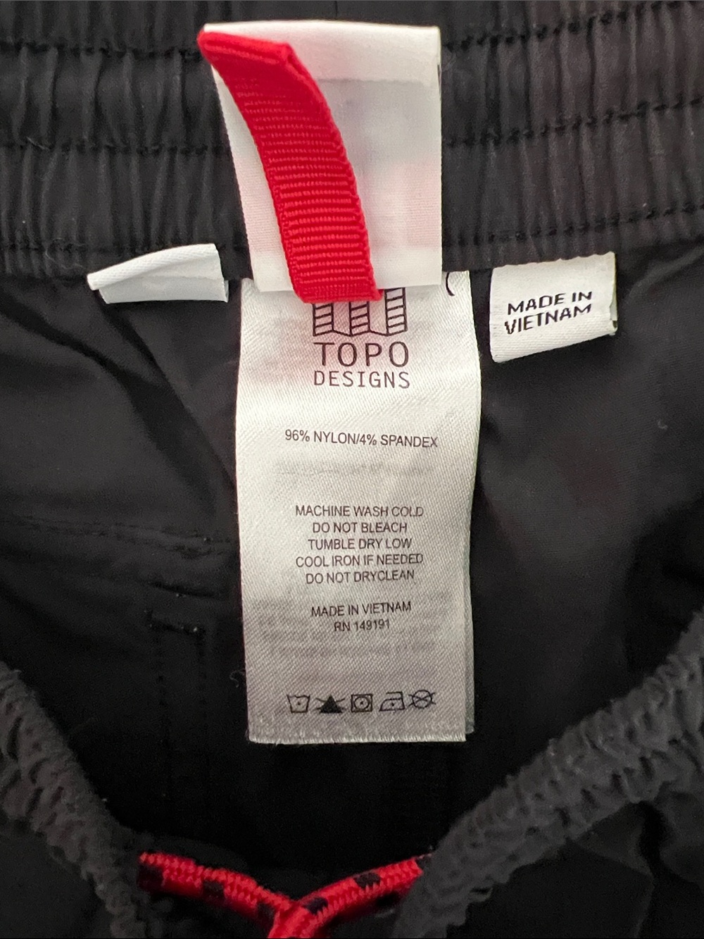 Topo Designs Black Stretch Drawstring Outdoor Short women’s size SMALL - Picture 3 of 7